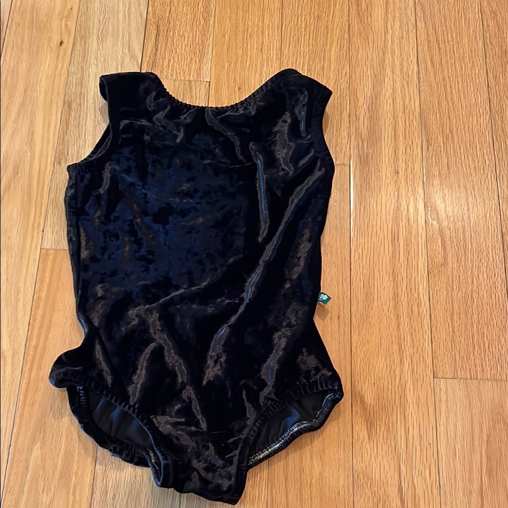Lucky Leo black crushed velvet allure Leotard